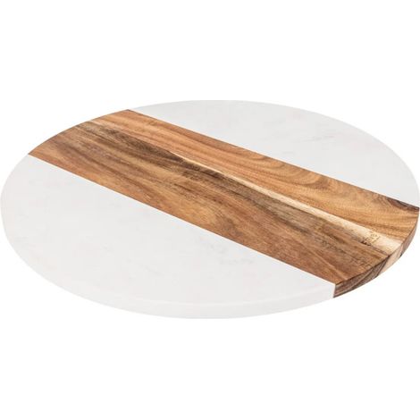 Plateau Tournant en Bois "Harmony" 35cm Naturel (1/3)