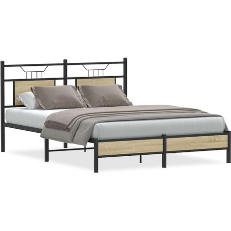 Maison Exclusive - Cadre de lit sans matelas chêne sonoma 140x190 cm (1/5)