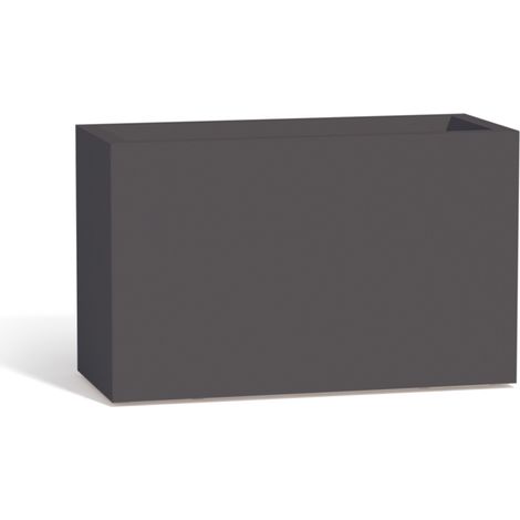 Jardinière rectangulaire en résine 80x35 cm – Hauteur 50 cm – Capacité 40 litres – Finition sablée – Résistante aux chocs et intempéries – Monacis (1/4)