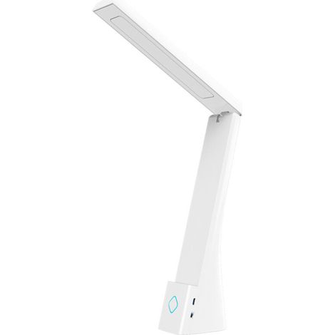 Petite lampe de bureau réglable avec sac de rangement – Lampe de lecture LED – Protection des yeux – Veilleuse pour dortoir – Facile à utiliser – Rechargeable – Lampe de chevet LED réglable,blanche