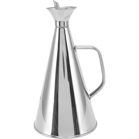 Bidon à huile en acier inoxydable 304 anti-fuites 750ML pour cuisine, pot à huile et sauce soja, dimensions 12x23.5cm