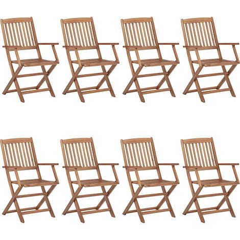 Maison Exclusive - Klappbare Gartenstühle 8 Stk. mit Kissen Massi