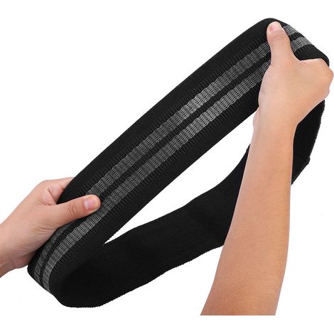 Bandes élastiques fitness pour renforcement hanches, cuisses et fessiers (Noir, Taille L) (1/5)