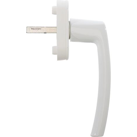 Roto Maniglia per finestra Line, bianco traffico con viti, perno quadrato, 7 x 37 mm (1/2)