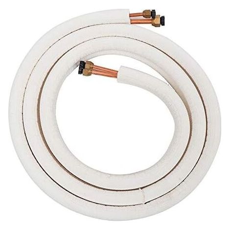 Tuyau en cuivre isolé 3 mètres – Raccords 1/4 et 3/8 pouces – Conduction thermique optimale – Pièce de rechange climatiseur