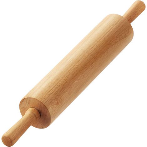 Rodillo de madera, rodillo de repostería, accesorios de cocina, rodillo de madera, 43 x 5,5 cm (1/3)