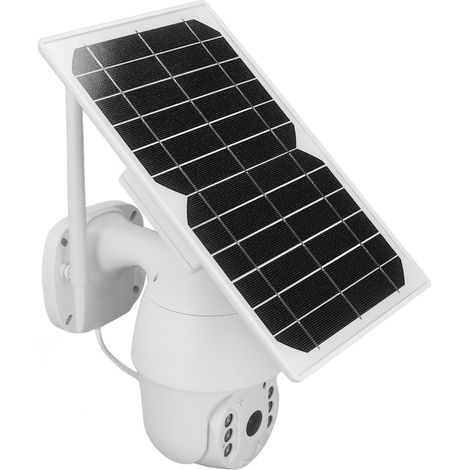 Caméra de sécurité solaire 2MP 2,4G WIFI sans fil 1080P avec projecteur, vision nocturne couleur, audio bidirectionnel, étanche IP66 (1/5)