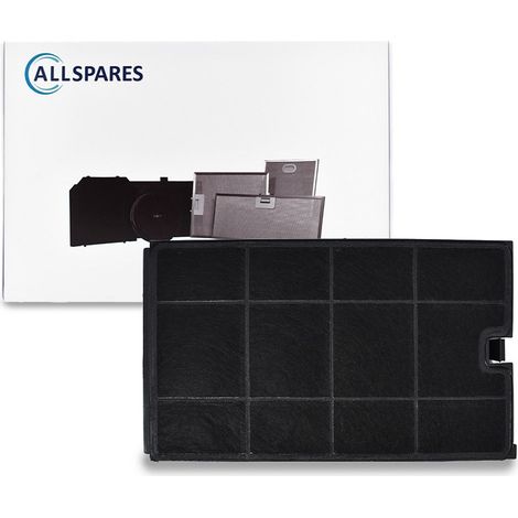 Filtro de carbón AllSpares para campanas extractoras, compatible con Whirlpool I.KE.A. Tipo 35 / CHF035 y Elica F00210/S (266 x 158 x 20 mm) (1/5)