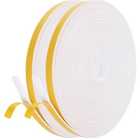 Flintronic Joint Fenetre Isolation Anti Froid, Joint Isolation pour Porte Fenêtre autocollante pour portes, Joint Fenêtre Isolation du bruit, Joint de fenêtre Joint en Mousse(10mm x 6mm x 10M, Blanc) (1/5)