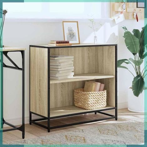 849105 Bibliothèque chêne sonoma 80,5x35x76 cm bois d'ingénierie (1/5)