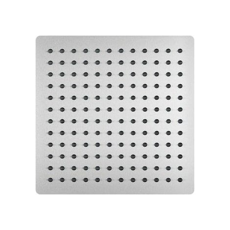 SOFFIONE DOCCIA QUADRO ULTRA SLIM ACCIAIO INOX Misura: cm 30x30 - Spessore 2 mm