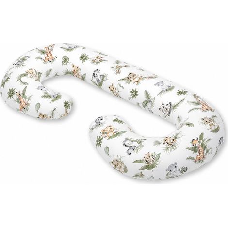 Fodera in cotone per cuscino da gravidanza a forma di C - Little Safari (1/4)