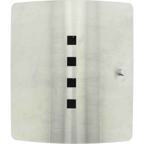 BURG-WÄCHTER Cassetta portachiavi con 10 ganci e chiusura magnetica, Armadietto per chiavi Quad 6204/10 Ni, Acciaio inox/lamiera d’acciaio, Argento/nero (1/4)