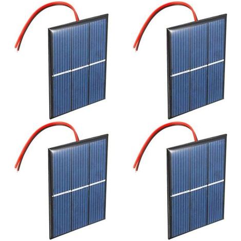 Set of 4pcs 1.5V 0.65W 60X80mm Micro Mini Solar Panel Cells for Solar Power Energy, Home DIY, Science Projects - Toys - Battery Charger (1/5)