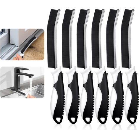 Brosse a Joint Lot De 6, Brosse-Nettoyage Salle De Bain, Brosse-Nettoyage à Poils Durs, Brosse De Nettoyage Des Interstices, Pour Cuisine,noir (1/5)