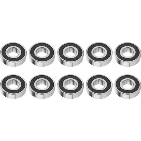 10pcs 6204-2RS Roulements à Billes, Joint Double Face à Grande Vitesse Roulement à Billes Rainure Profonde Roulement à Billes Rainuré Profond Double Scellé 17x47x14mm