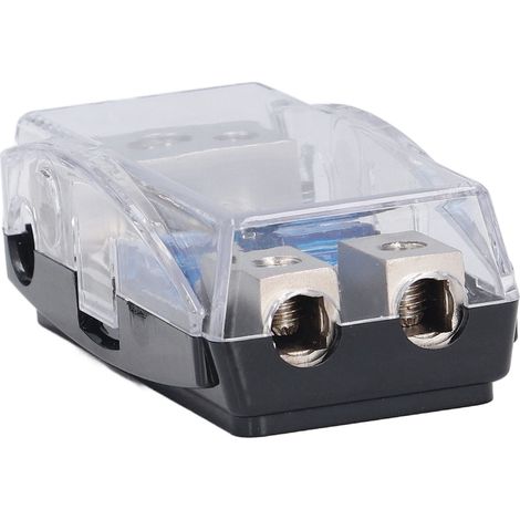 Support de fusible audio auto 2 entrées 1 sortie avec capuche anti-poussière pour bateaux camions yachts (1/5)
