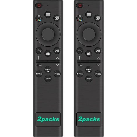 Lot de 2 télécommandes de rechange pour téléviseur Samsung Crystal QLED OLED Curved HDTV 4/8K UHD Curved Frame Smart TV Series (1/5)