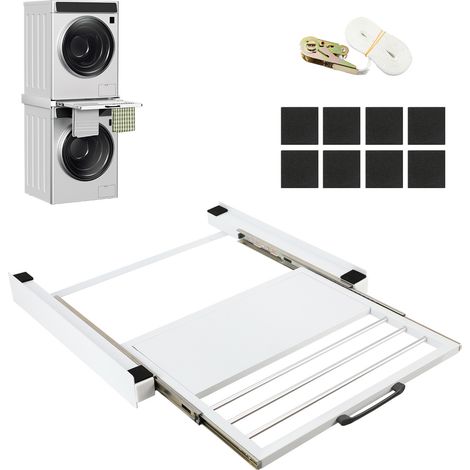Wolketon Kit lavadora secadora con bandeja y toallero extraíble (1/5)