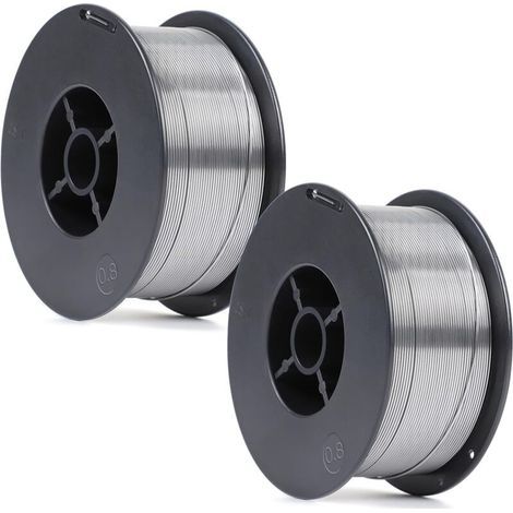 2 x Fil Fourré sans Gaz E71T-GS de 0,8 mm-1KG, D100 Welding Wire Reel pour Postes de Soudage MIG/MAG (Poids Net : 0,9 kg) (1/5)