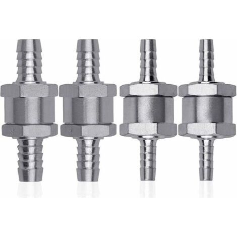 Pair - 4 Pcs Clapet Anti-retour Gasoil en Alliage d\\'aluminium, 6/8/10/12mm Clapet de Carburant avec Flche pour Essence Diesel Voiture Bateau Moto (1/5)