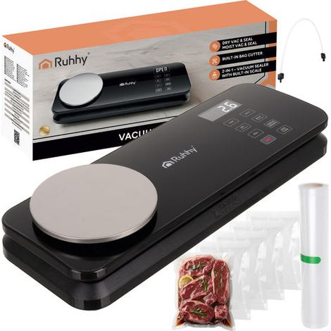 Machine sous vide alimentaire avec balance, 120 W, double pompe