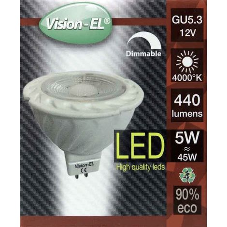 Spot LED 6W 12V à culot MR16 blanc neutre dimmable (1/4)