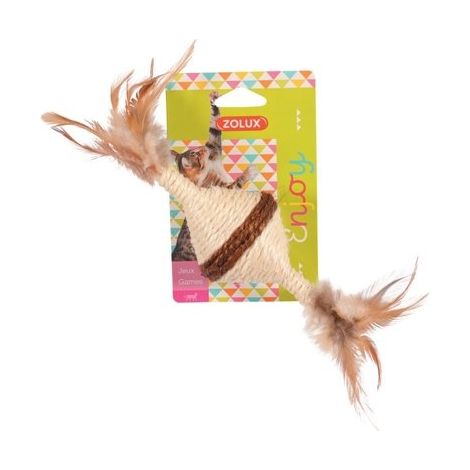Zolux  Sisal  Giocattolo con piume - 1 pz - Sisal con piume - 1 pz