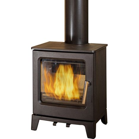 Stufa a Legna in Ghisa 4,3 kW 37,3x36,87x46,4 cm Olga Nera (1/2)