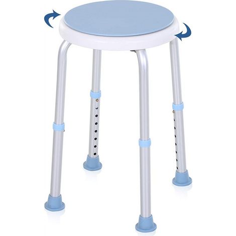 Randaco Sedile doccia regolabile in altezza sgabello doccia ergonomico piedini max. 136 kg Adatto per persone anziane e con mobilità ridotta (1/5)