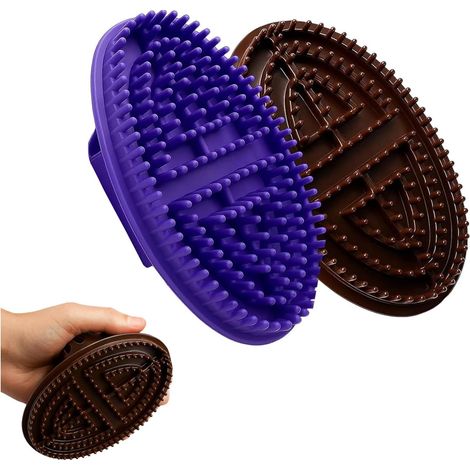 Juego de 2 cepillos meridianos, cepillos de masaje abdominal, fáciles de limpiar, utilizados para masajear los meridianos, adelgazar y moldear el cuerpo, cepillo de masaje meridiano para una relajació