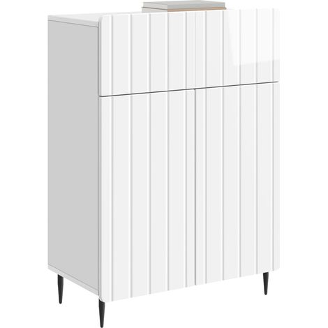 Maison Exclusive - Credenza Bianco Lucido 66 x 34,5 x 92 cm Legno ingegnerizzato