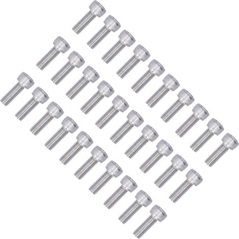 Lot de 30 vis à tête cylindrique M5 x 35 mm, hexagone creux, inox A2, kit de fixation en acier inoxydable (1/5)