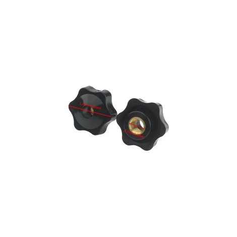 Bouton de Serrage M8-10 Pack Ecrou Étoile, Bouton de Serrage à Filetage Moleté, Écrou De Serrage M8, Étoile Tête Écrous De Serrage Bouton,pour les Mécaniques, Mobilier, Équipements Électroniques, (1/5)