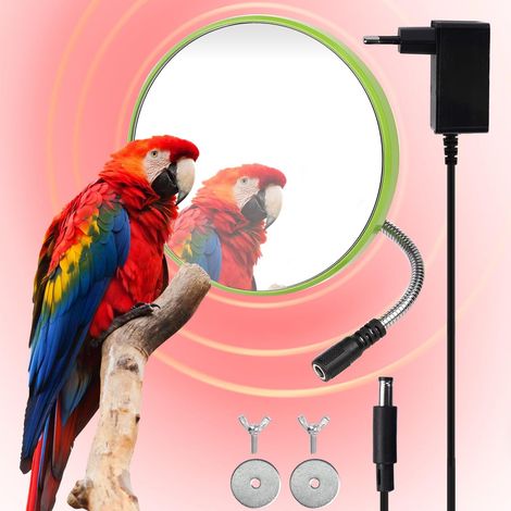 Chauffage Cage à Oiseaux 12v 18w Chauffage Cage oiseau Miroir Thermostatique Bird Warmer Cages Oiseaux Perroquets 1212cm (1/5)