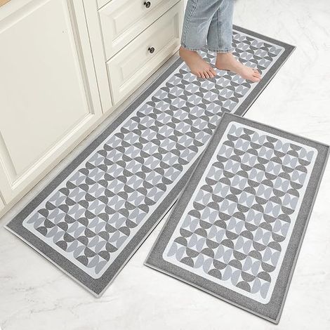 Kitchen Rug Set Kitchen Rugs Doormats Non Slip Washable Kitchen Mat Sets Anti Fatigue Kitchen Mat Home Office Decor (1/4)