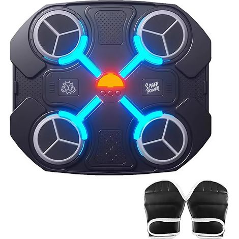 Máquina de Boxeo Musical para Niños con Bluetooth, Luces RGB, Sonidos y Guantes