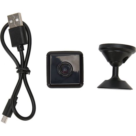Mini caméra de sécurité sans fil WiFi 1080p avec vision nocturne, détection de mouvement et visualisation à distance, avec support pour la maison. (1/5)