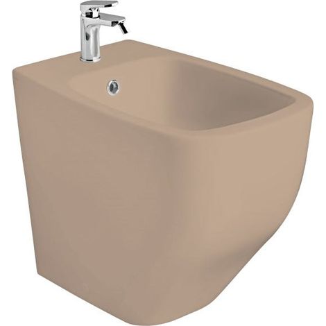 Keramik Stand-Bidet, Matt Sandbeige  Mozart