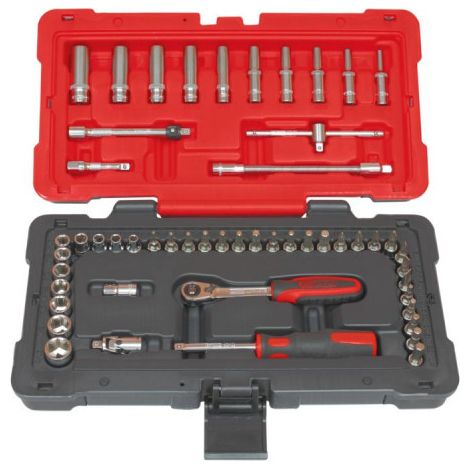 ULTIMATE KS TOOLS Steckschlüssel- und Zubehörkoffer in Zoll 1/4'', 52-teilig (1/2)