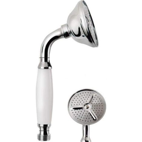 Doccetta in ottone con impugnatura bianca Pollini Acqua Design Niky DOC2300.B.D Cromo