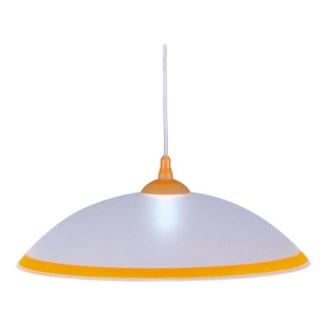 Suspension en verre blanc/jaune Ø40 Kaja UFO K-3514