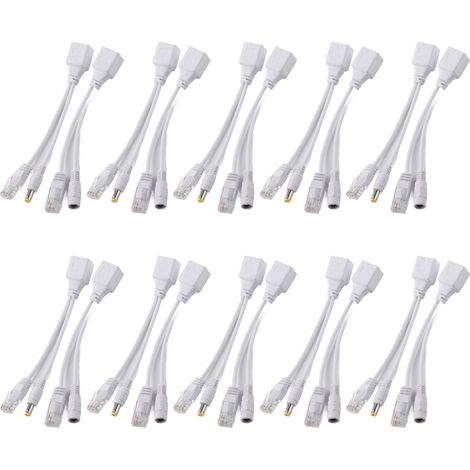 Câble POE de caméra, excellent câble d'alimentation Ethernet efficace supérieur avec un petit volume pour la fonction d'utilisation du réseau (1/5)