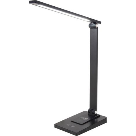 Lamp of desk LED with 3 levels of brightness, soins eyes, Table of reading foldable, charging without wire USB, Version socket in load (1/5)