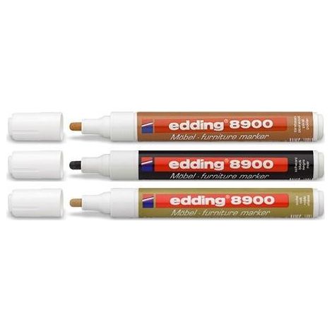 Edding 8900 marqueur noir pour retouche meubles bois (1/3)