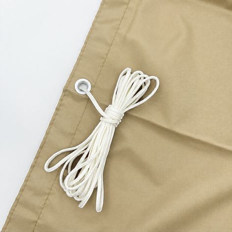 Voile d'ombrage ondulée sur mesure kaki clair Oxford 98% 20 15 × 10 × 5 cm 250 g – Livraison gratuite (1/4)