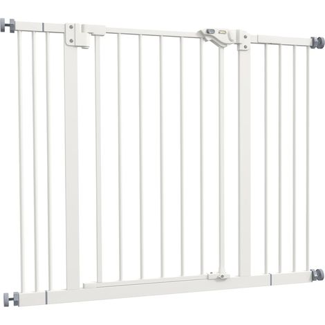 Cancellino per Cani Estensibile 74-100x77 cm in Metallo Bianco (1/5)
