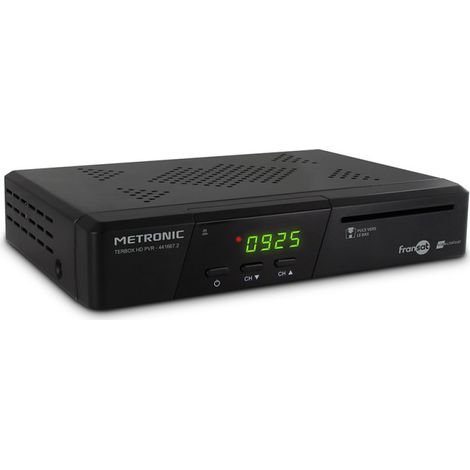 Metronic – Décodeur satellite HD PVR Ready – Réception TNT – Port USB pour disque dur externe – Enregistrement et TIME SHIFT (1/5)