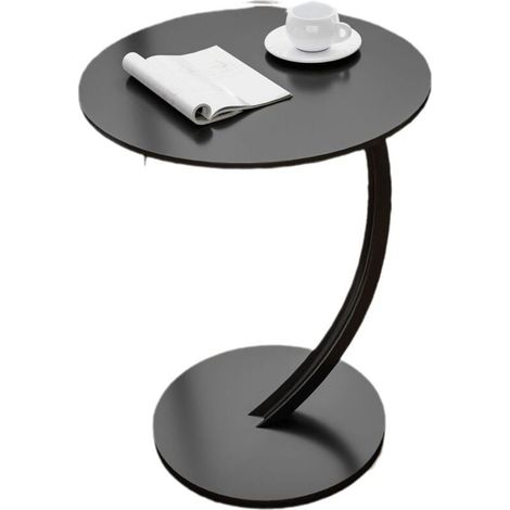 Table Ronde Amovible Pour Canapé Tête De Lit Comptoir Thé Salon Noir (1/3)