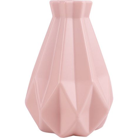 Vase en céramique lignes géométriques style origami, pour fleurs séchées décoration intérieure maison (1/5)